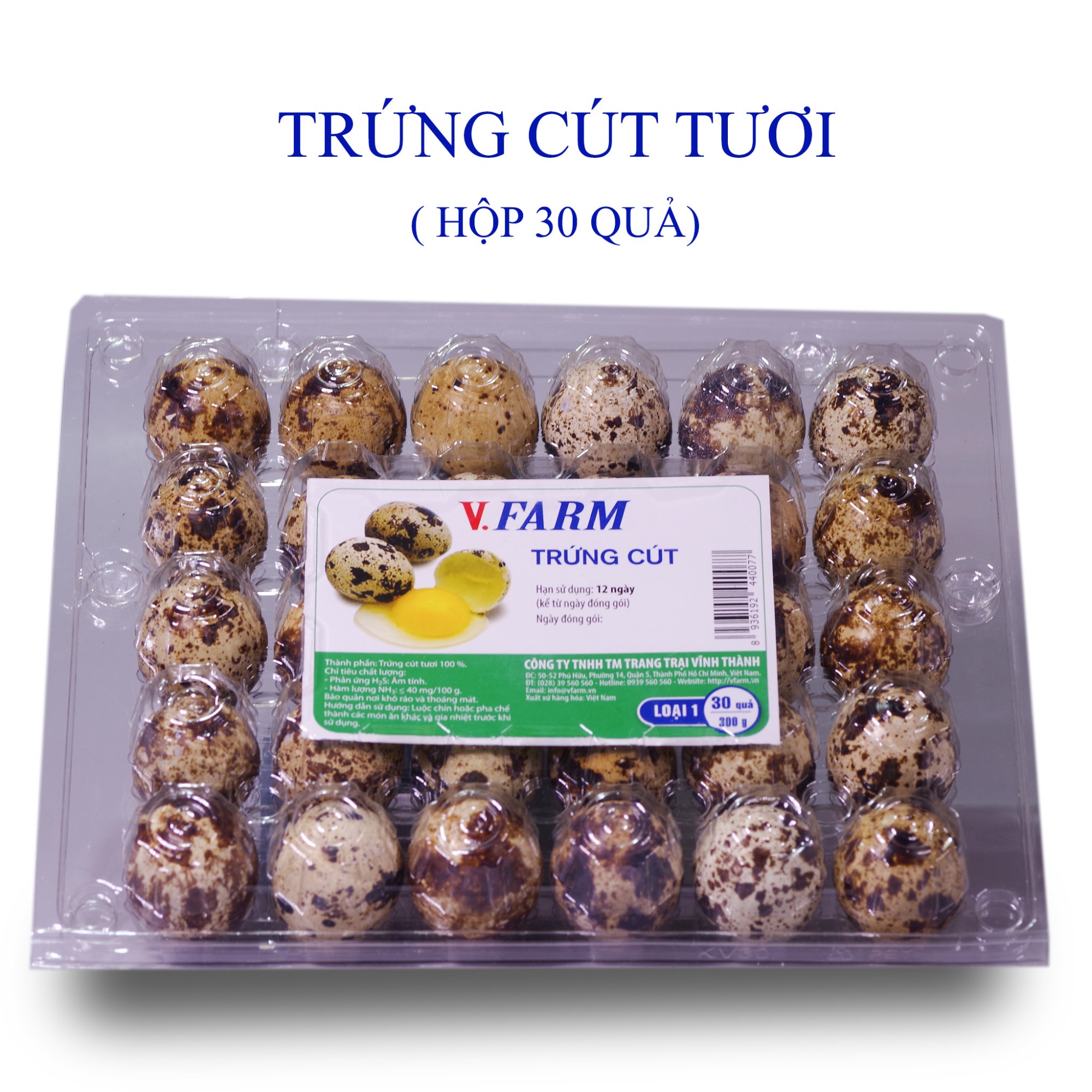 Trứng Cút Tươi VFARM (Hộp 30)
