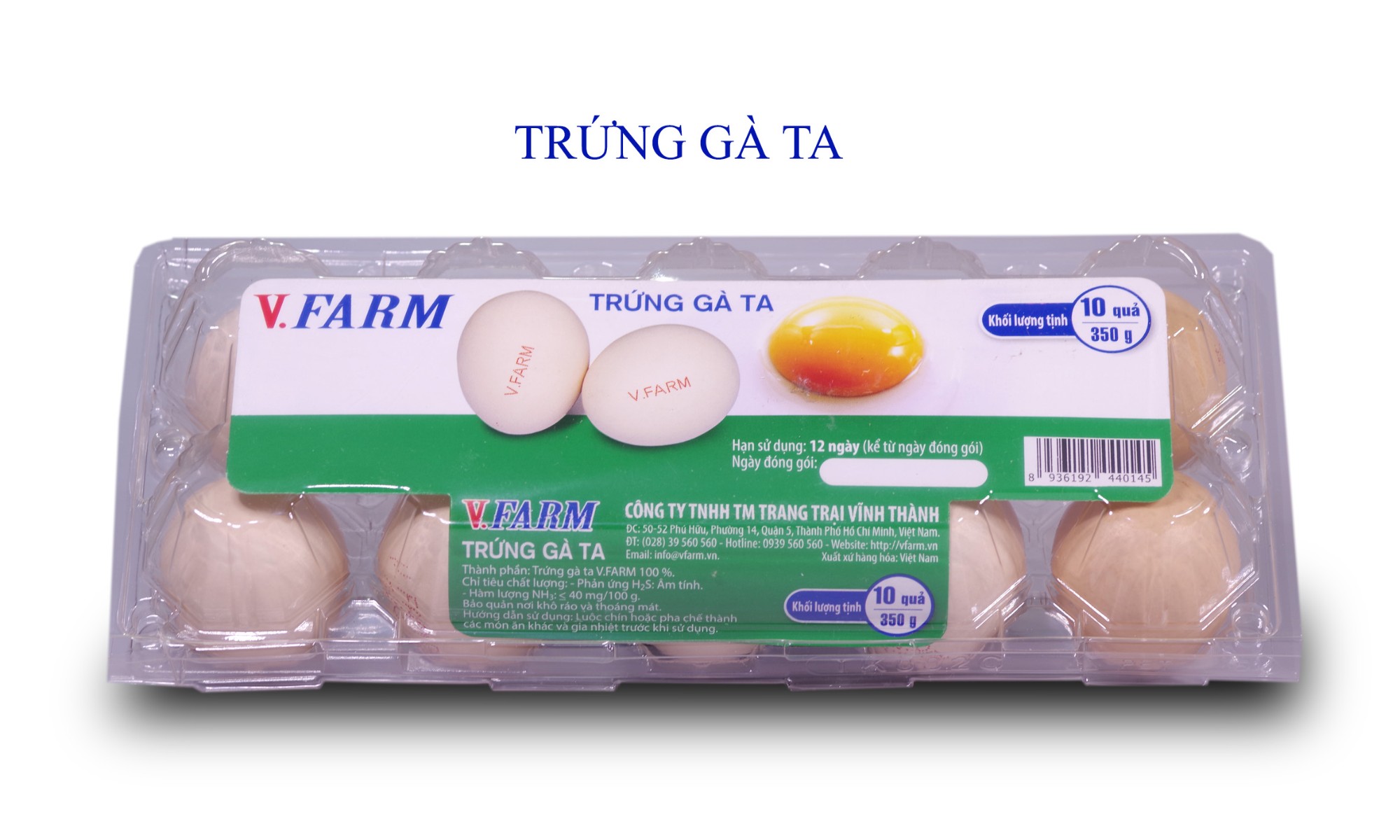 Trứng Gà Ta VFARM (Hộp 10)
