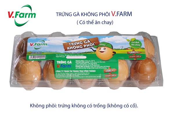 Trứng Gà Không Phôi V.FARM ( HỘP 10 )