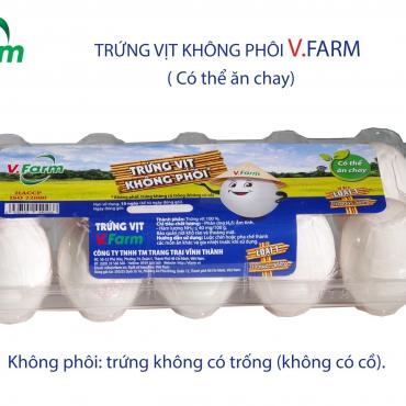 Trứng Vịt Không Phôi V.FARM (HỘP 10 )